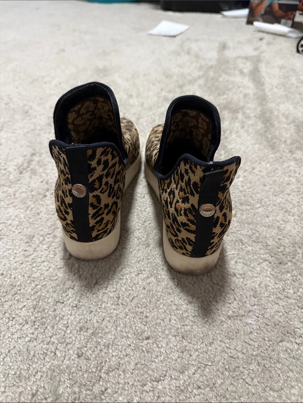Women’s  Leopard Print Slip-On Sneakers - Tan/Black Steve Madden